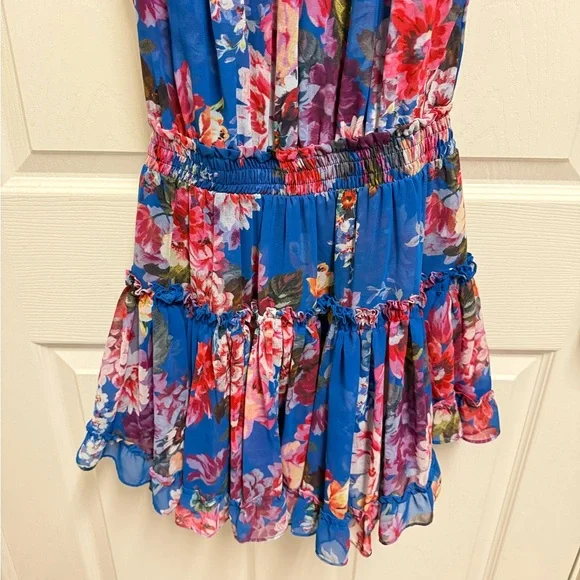 MISA Los Angeles Floral Smocked Wist Mini Dress - Picture 12 of 13